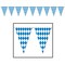 Party Central Club Pack of 12 Blue and White Oktoberfest Pennant Banner Hanging Decors 30'